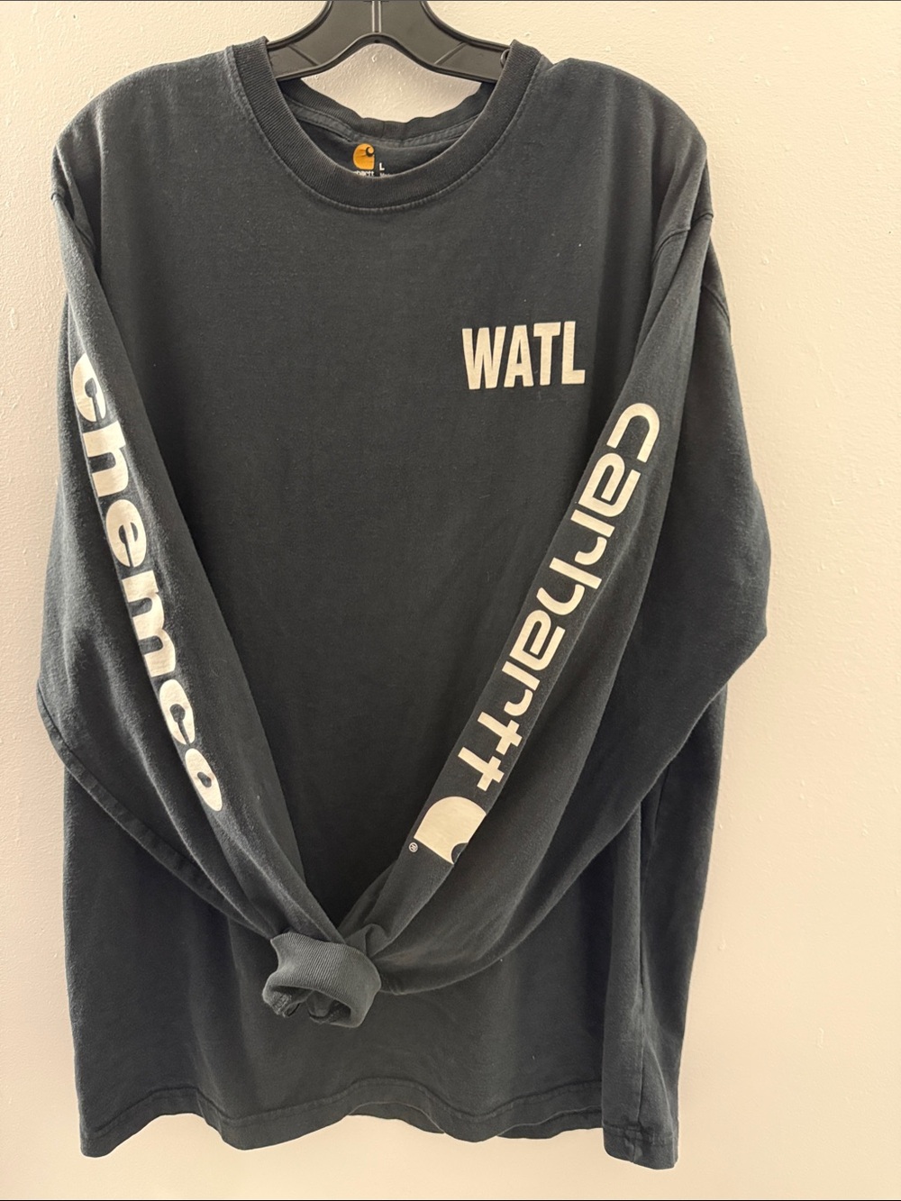 Carhartt long sleeve tee black with white graphics Men’s Large